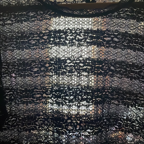 Ralph Lauren navy blue long sleeved lace blouse - Picture 2 of 8